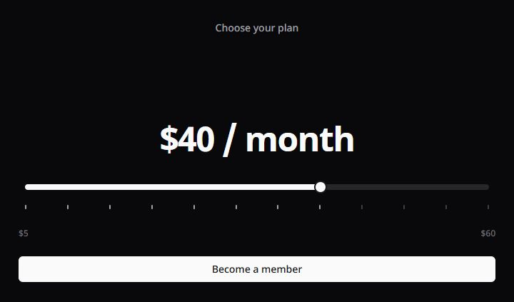 Amount Slider — captured in Ignition Perspective