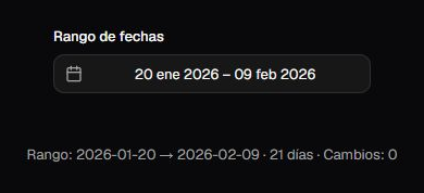 Apply a date range — captured in Ignition Perspective